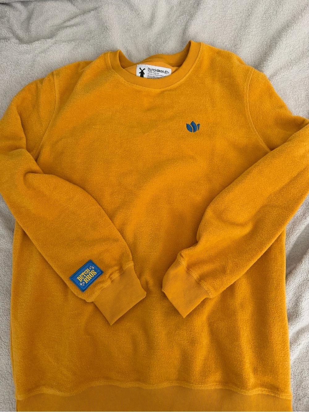 Dutch Bros Men's Yellow Crewneck Sweater